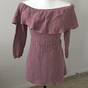 Pink rose off the shoulder blouse size Medium